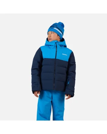 Geaca ski  BOY SIZ QUILTED JKT, albastru inchis, pentru baieti