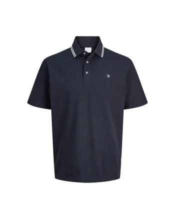 Tricou JACK &JONES Alex Polo SS25 47080, Albastru inchis