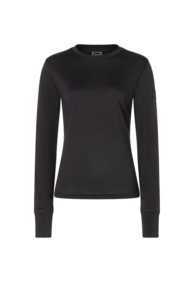 Bluza de corp din amestec de lana BIO BASE, pentru dame, culoarea negru, Negru