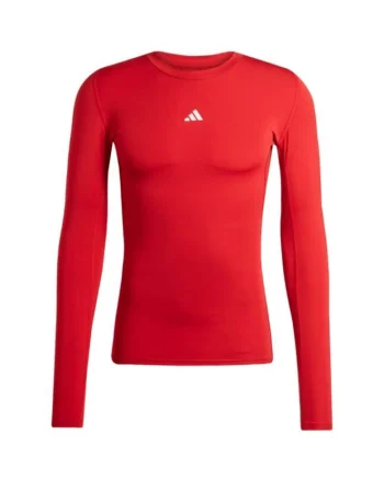 Bluza sport pentru barbati,  Techfit, cu maneca lunga, rosu