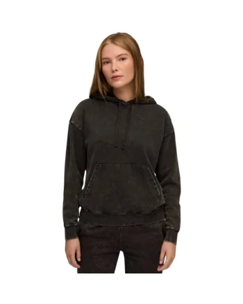 Hanorac sport dama,  negru, fara fermoar, cu gluga