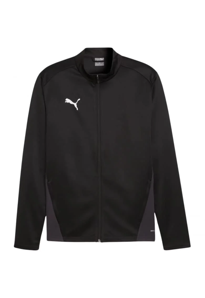 Bluza sport,  Teamgoal, negru, fara gluga, cu fermoar