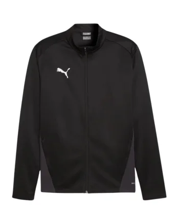 Bluza sport,  Teamgoal, negru, fara gluga, cu fermoar