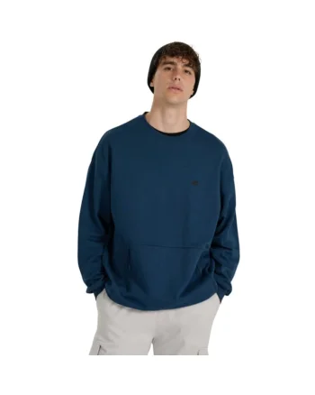 Bluza barbati  albastru, fara gluga, fara fermoar