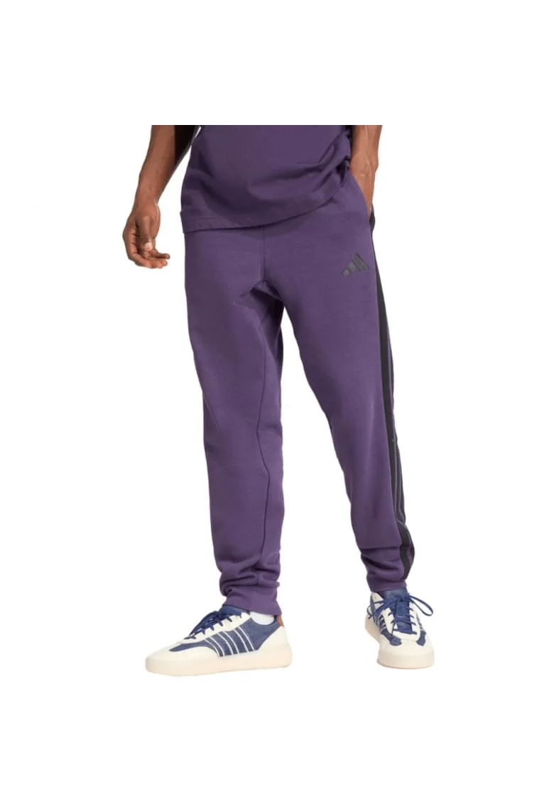 Pantaloni sport barbati  Essentials 3-stripes, fleece, culoare mov