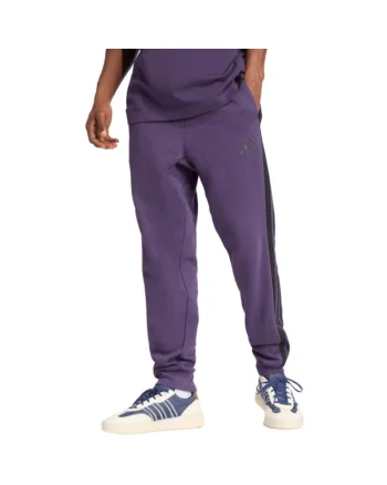 Pantaloni sport barbati  Essentials 3-stripes, fleece, culoare mov