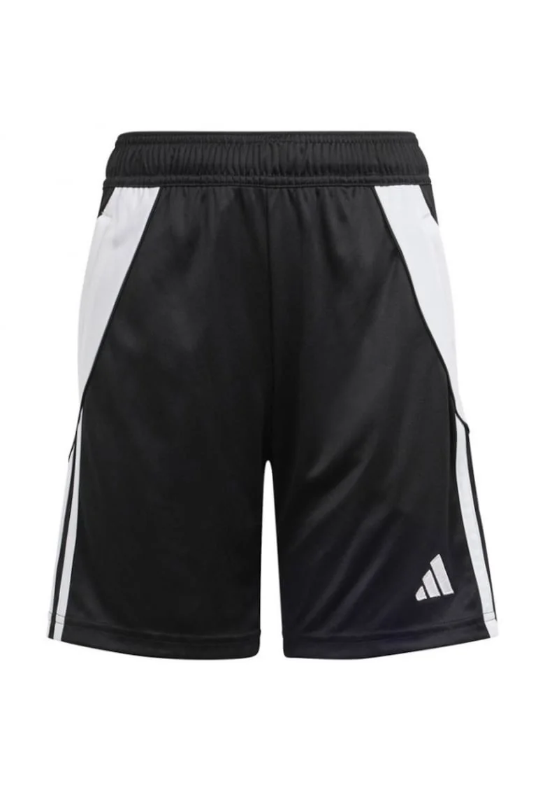Pantaloni scurti  antrenament, alb-negru, poliester