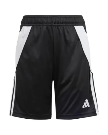 Pantaloni scurti  antrenament, alb-negru, poliester