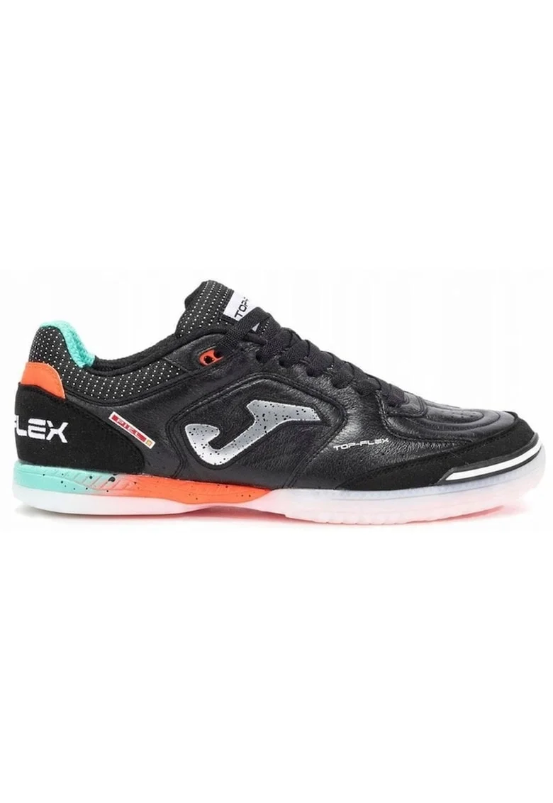 Pantofi sport barbati  TOP FLEX 2501, piele, talpa cauciuc, negru, pentru sala