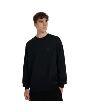 Bluza barbati  negru, fara gluga, fara fermoar