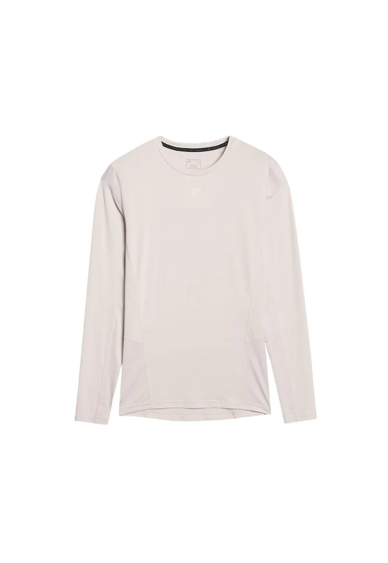 Bluza antrenament barbati  slim fit, uscare rapida, bej, material sintetic