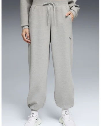 Pantaloni de trening relaxed-fit cu snur, Gri deschis