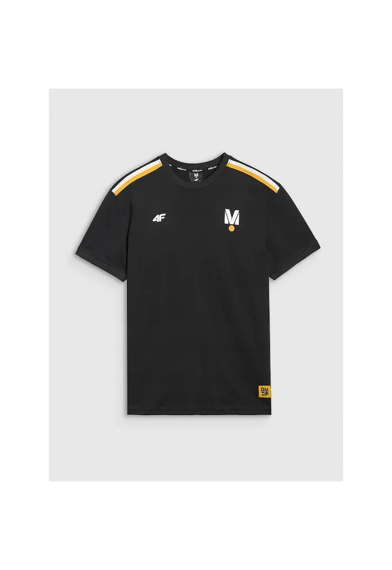 Tricou sport  regular, imprimeu Drift Masters, negru, bumbac 100%,