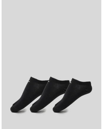 Set de sosete unisex foarte scurte, pentru alergare Dri-Fit - 3 perechi, Negru