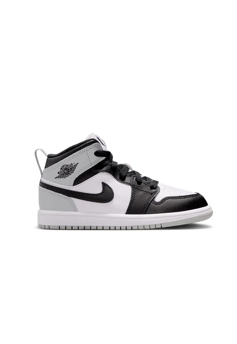 Pantofi sport  Jordan 1 Mid PS 52395, Alb/Negru/Gri