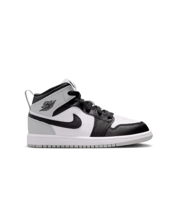 Pantofi sport  Jordan 1 Mid PS 52395, Alb/Negru/Gri
