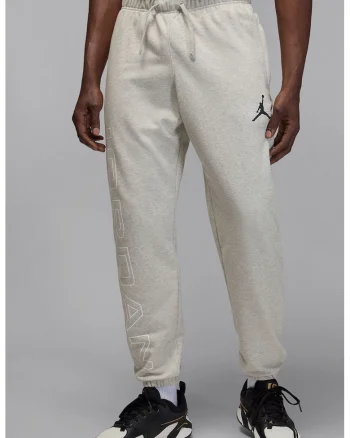 Pantaloni de trening cu snur de ajustare in talie, Gri deschis melange