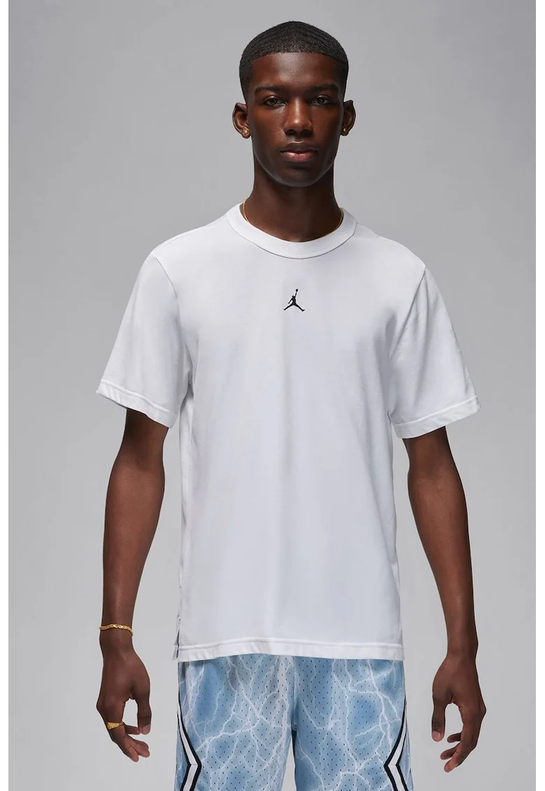 Tricou din amestec de bumbac pentru baschet Jordan, Alb optic