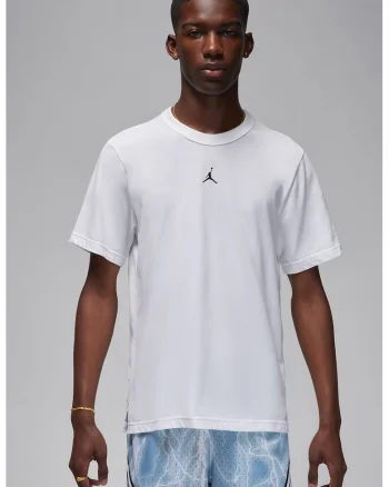 Tricou din amestec de bumbac pentru baschet Jordan, Alb optic