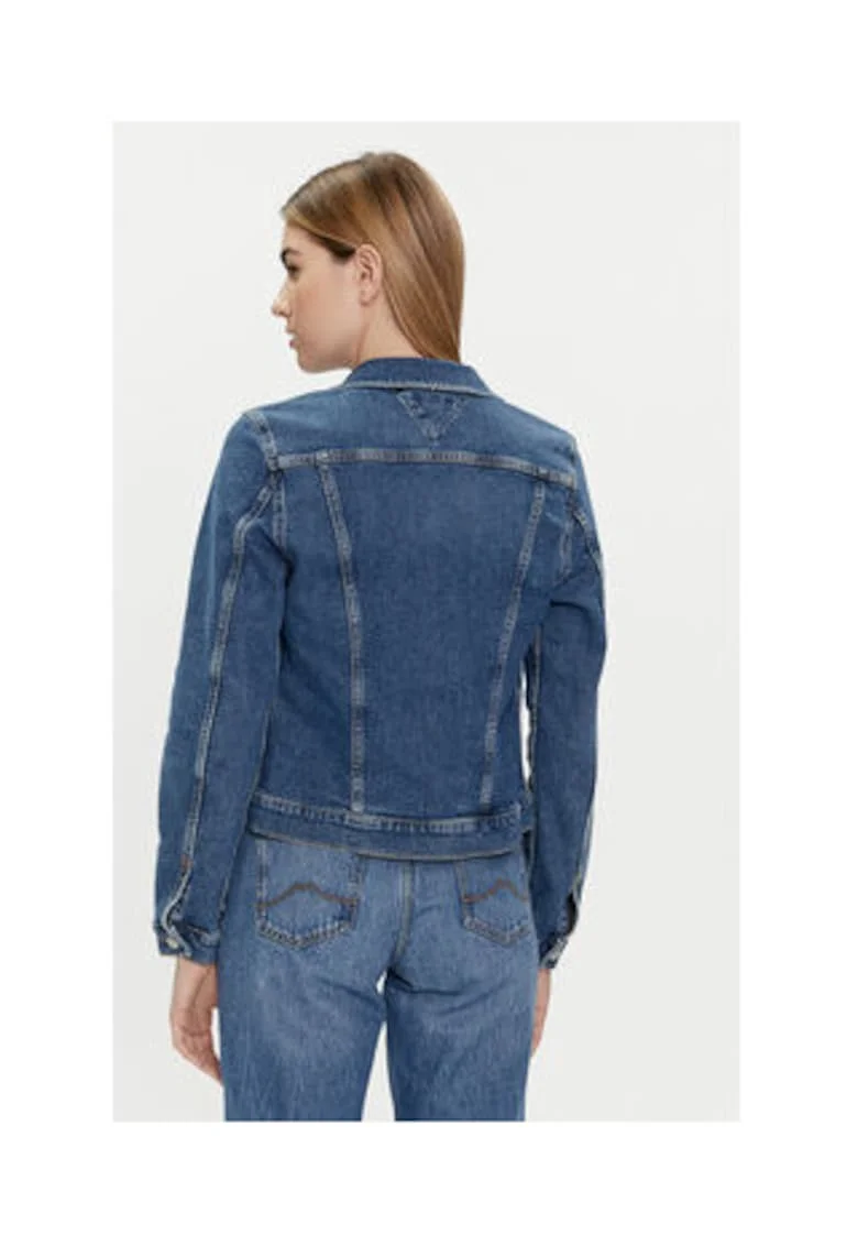 Geaca de blugi  Albastru, 69% bumbac, 30% bumbac reciclat, 1% elastan, Albastru