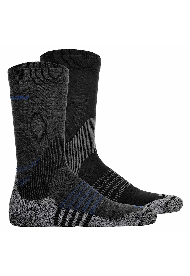 Set de sosete unisex pentru drumetii X Ultra Access - 2 perechi, Negru/Gri antracit