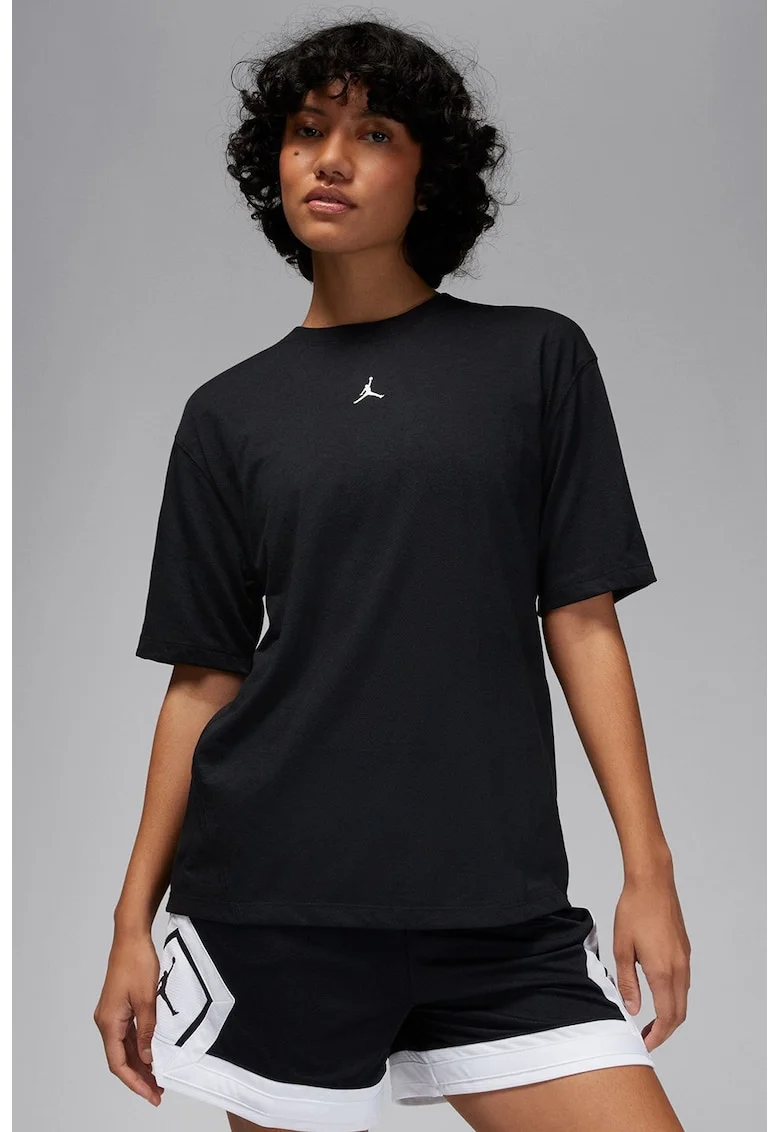Tricou regular fit cu logo, Negru