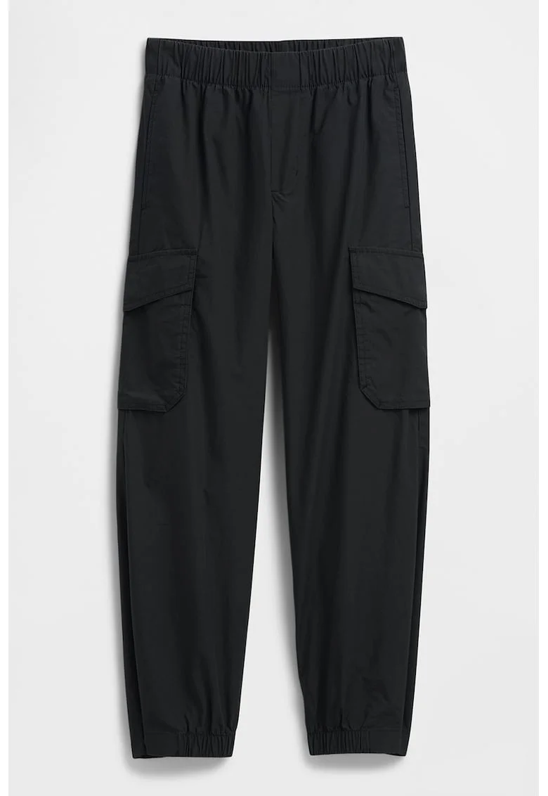 Pantaloni cargo relaxed fit, Negru
