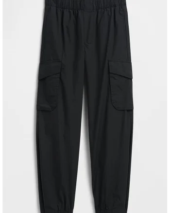 Pantaloni cargo relaxed fit, Negru