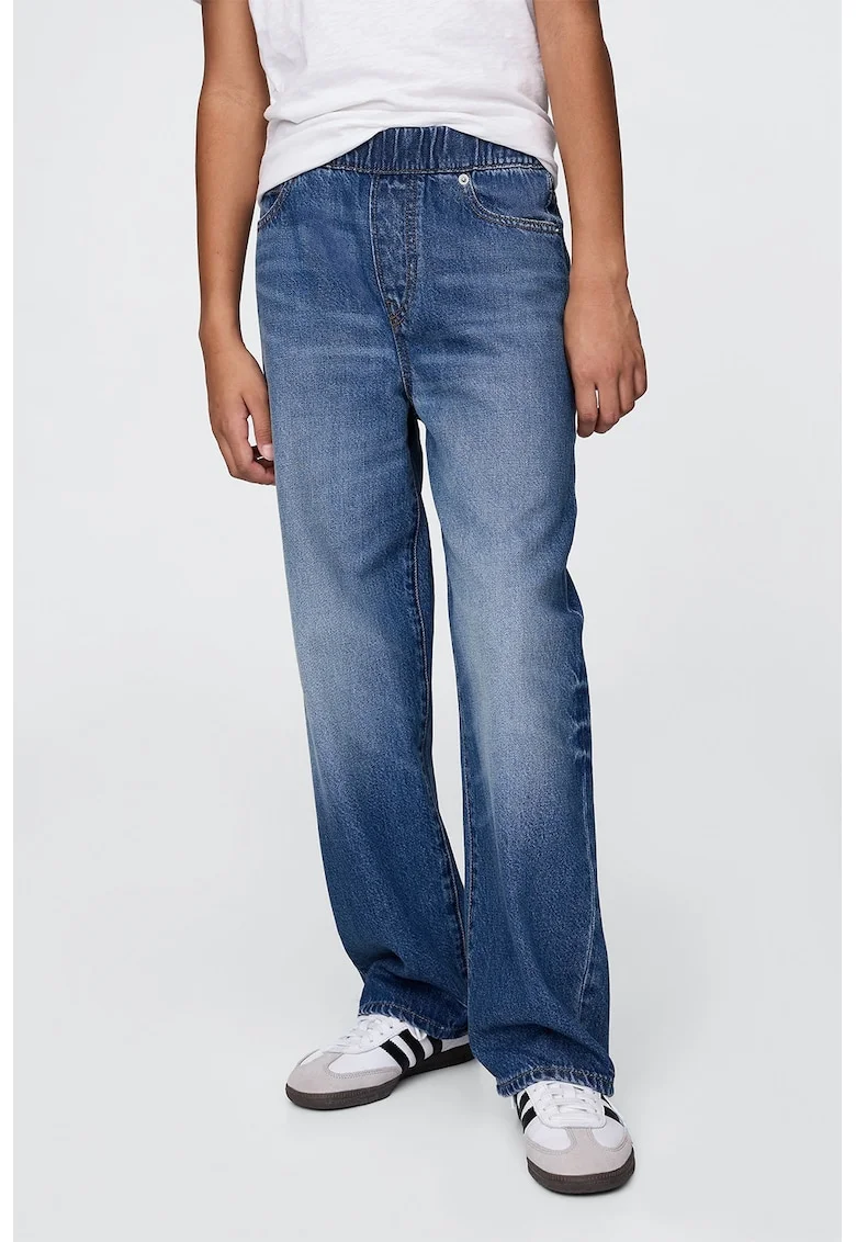 Blugi cu croiala baggy fara inchidere Ultrasoft, Albastru inchis