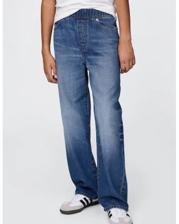 Blugi cu croiala baggy fara inchidere Ultrasoft, Albastru inchis