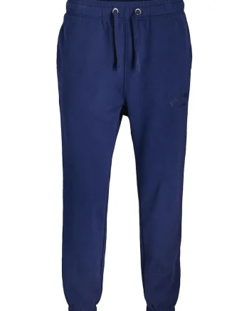 Pantaloni de trening din bumbac organic cu talie ajustabila, Albastru indigo