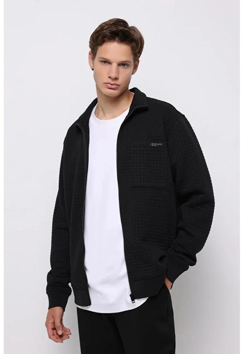 Jacheta barbati,  neagra, regular fit, Negru