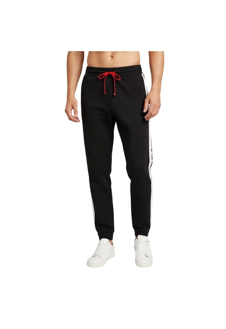 Pantaloni sport cu benzi laterale contrastante,