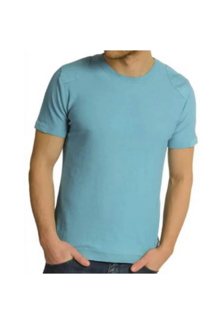 Tricou  Knitted barbati, Albastru deschis