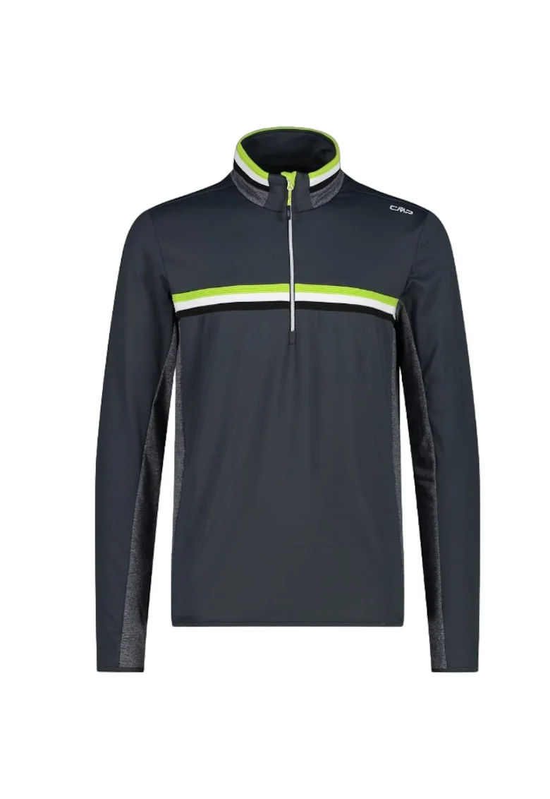 Hanorac sport barbati  cu guler si fermoar, gri, Gri
