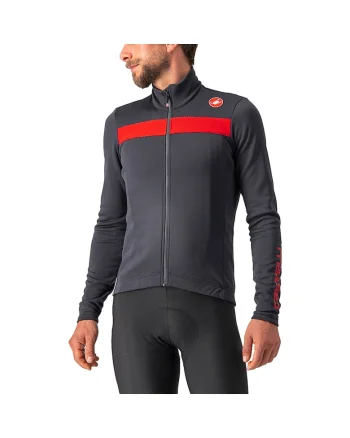 Bluza ciclism barbati  Puro 3 Antracit/Rosu, Multicolor