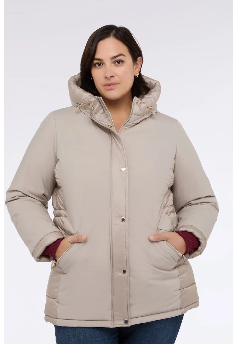 Geaca cu model uni, Bej