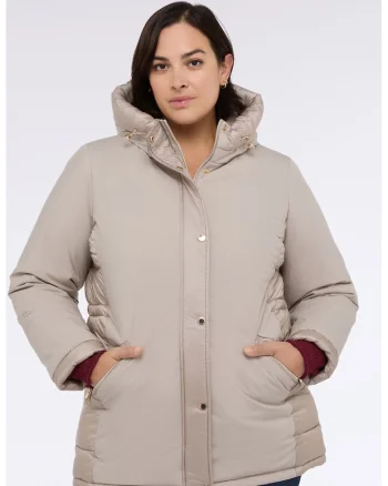 Geaca cu model uni, Bej