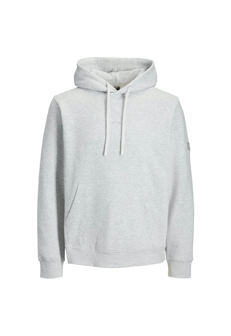 Hanorac JACK &JONES Point Badge Hood Bf 52863, Alb