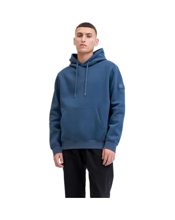 Hanorac JACK &JONES Point Badge Hood Bf 52858, Albastru