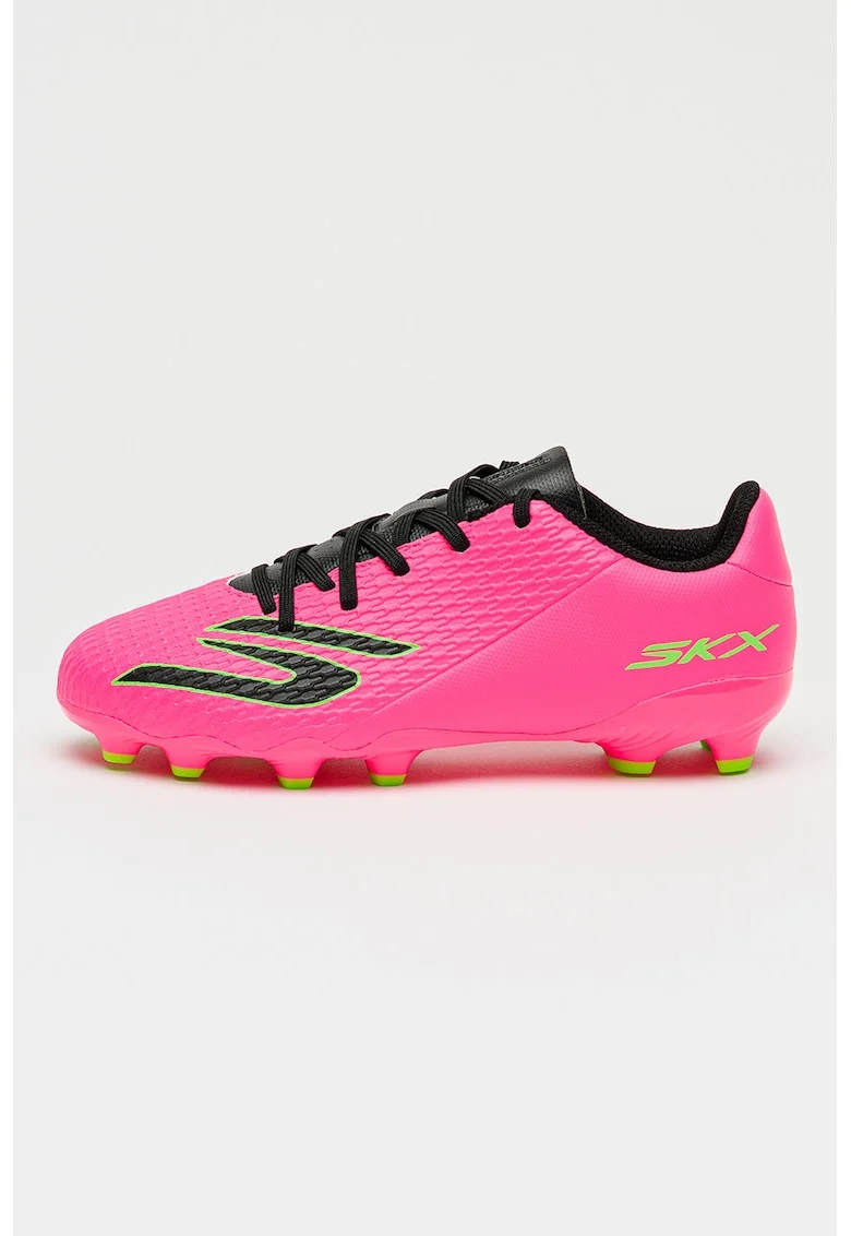 Pantofi SKX 2 JR cu crampoane pentru fotbal, Negru/Fucsia