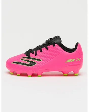 Pantofi pentru fotbal Jr Crib, Negru/Fucsia/Verde neon