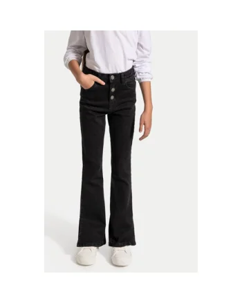 Pantaloni fete,  304481321, Bumbac, Negru, Negru