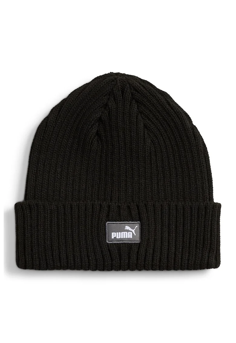 Caciula striata cu aplicatie logo Classic, Negru