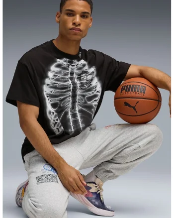 Tricou cu imprimeu pentru baschet Hooptopia Hoopray Vision, Negru/Alb optic
