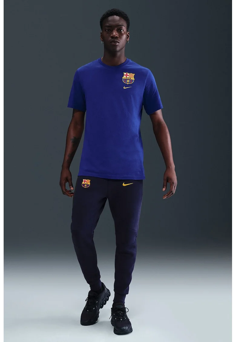Pantaloni cu snur in talie, pentru fotbal FC Barcelona, Galben/Albastru ultramarin/Gri inchis