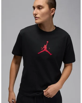 Tricou din bumbac pentru baschet Jumpman, Rosu/Negru