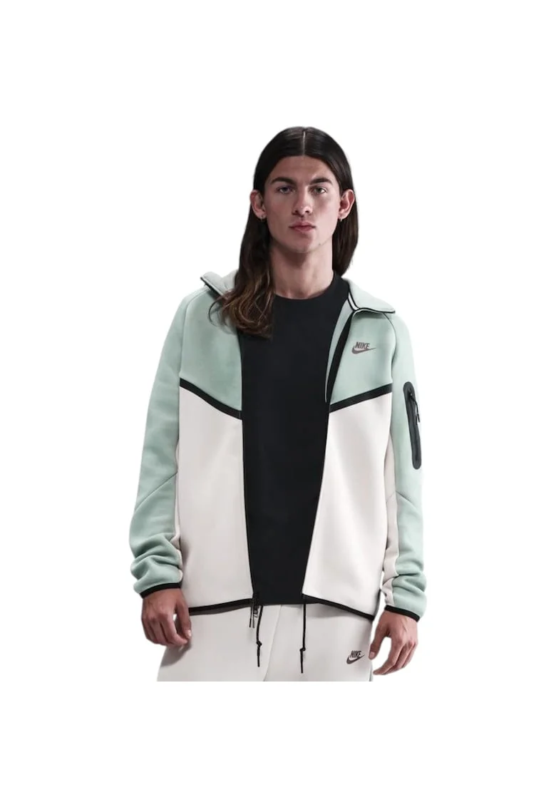 Hanorac  Tech Fleece Windrunner FZ SS25 49617, Verde/Bej