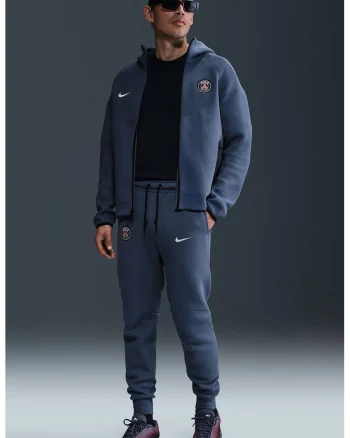 Pantaloni cu snur in talie, pentru fotbal Paris Saint-Germain Tech, Albastru inchis