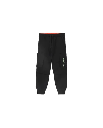 Pantaloni sport copii,  negru, bumbac